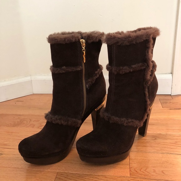 Diane Von Furstenberg Shoes - DVF Suede and Shearling Boots
